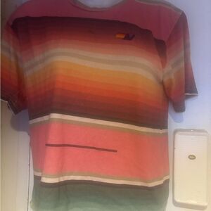 Aviator nation tee logo striped tee shirt top sold out oversized short sleeve